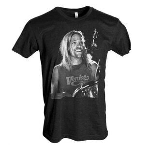 Foo Fighters FF Taylor Hawkins Drummer T-Shirt Unisex Style Heather Black Rocker